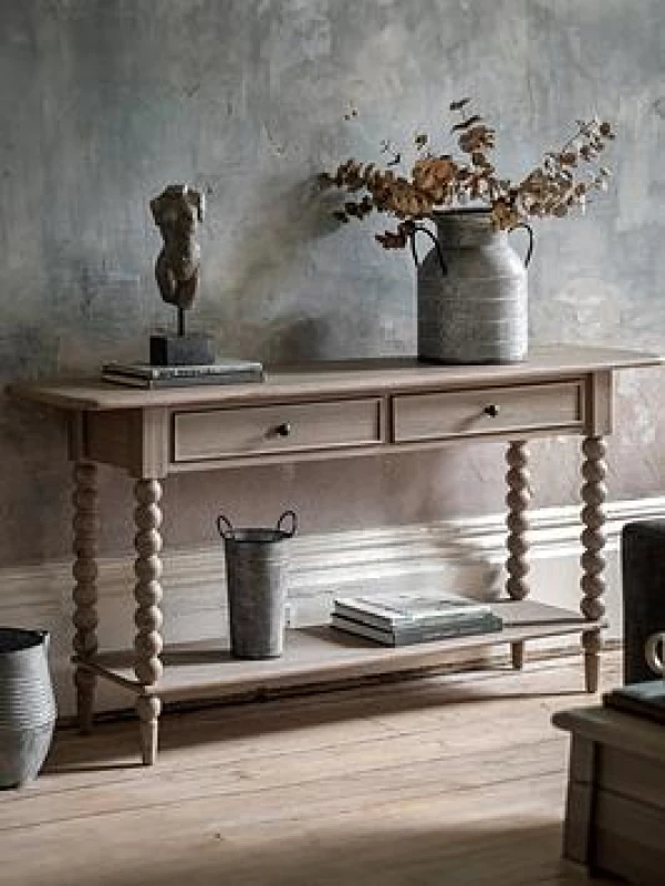 Image of Gallery Interiors Abingdon 2 Drawer Console Table