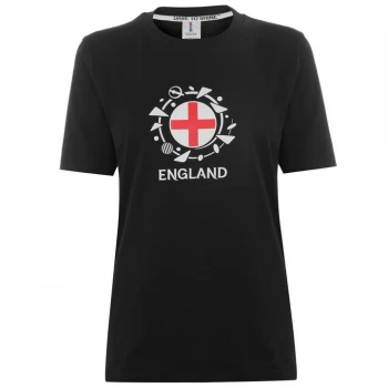 Image of FIFA Womens World Cup England Graphic T Shirt Ladies - Black