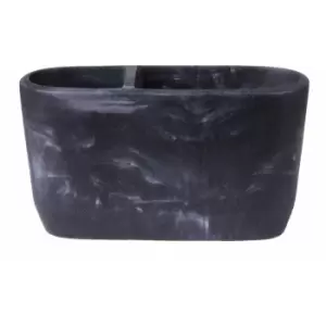 Image of Octavia Freestanding Toothbrush Holder, Grey Marble - Grey Marble