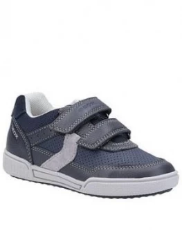 Image of Geox Boys Poseido Strap Trainer, Navy/Grey, Size 3 Older