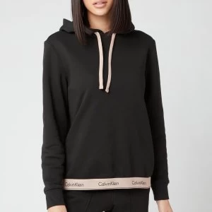 Image of Calvin Klein Womens Pull Over Hoodie - Black/Honey Almond - L