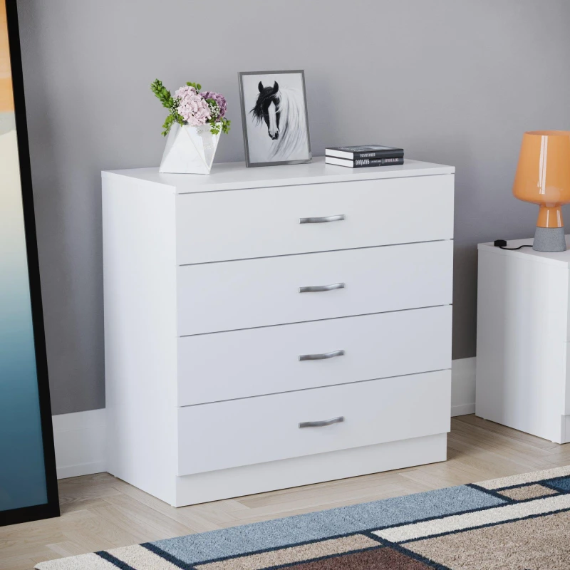 Image of Lassic Vida Designs Riano 4 Drawer Chest White unisex 4 Drawers
