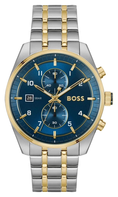 Image of BOSS 1514247 SkyTraveller Chronograph (44mm) Blue Dial / Two Watch