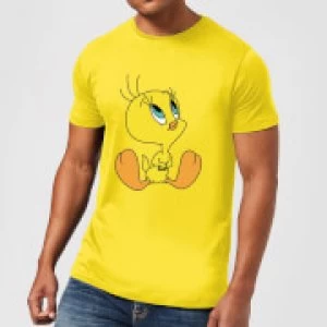 Image of Looney Tunes Tweety Sitting Mens T-Shirt - Yellow - XL