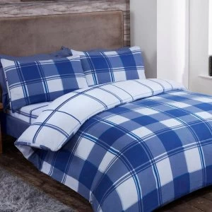 Image of Boston Brushed Cotton Check Reversible Duvet Set