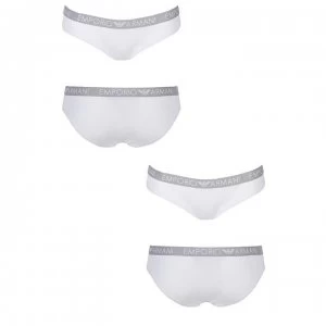 Image of Emporio Armani 2 Pack Logo Briefs White Size L Men
