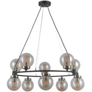 Image of Italux Lighting - Italux Galvez Industrial, Retro 10 Light Globe Pendant Ceiling Light, E14