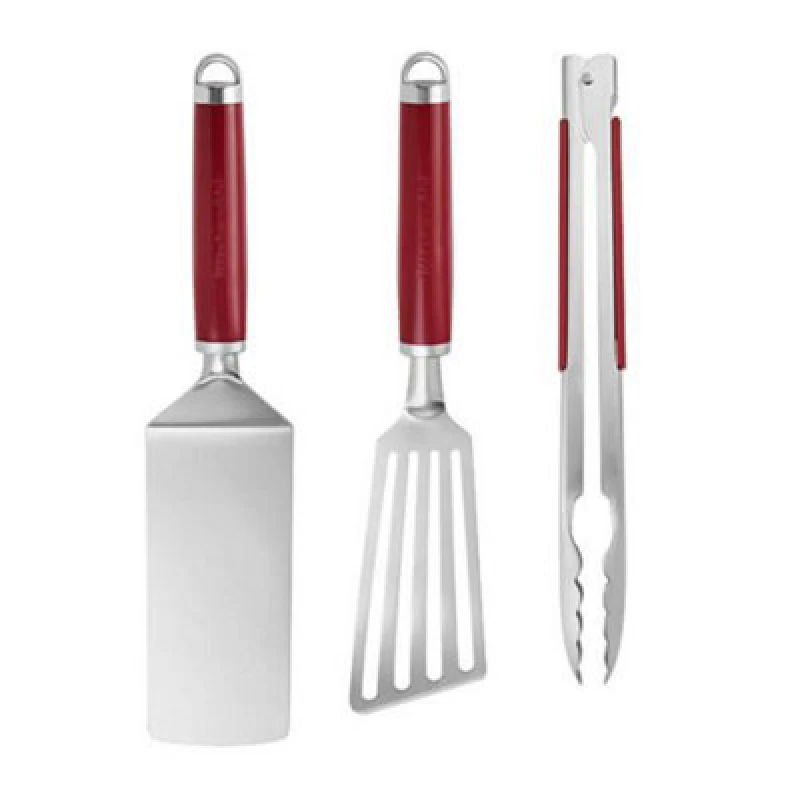 Image of KitchenAid 3pc Indoor Grilling Set - Empire Red Red