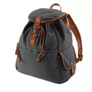 Image of Quadra Vintage Canvas Backpack - 18 Litres (One Size) (Vintage Black)