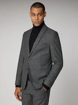 Image of Ben Sherman Unstructured Camden Suit Jacket - Charcoal Speckle, Charcoal, Size 36, Men