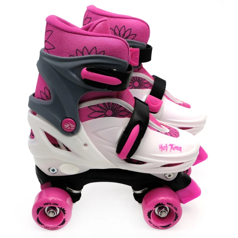 Image of Hot Tuna HotTuna Quad Skates Junior White/Pink female C10-C13
