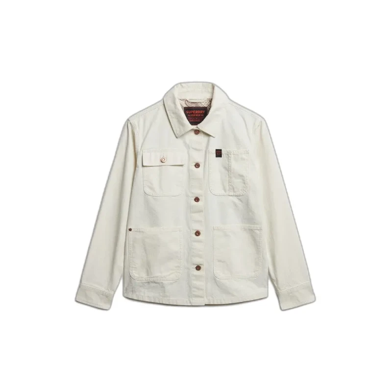 Image of Superdry Womens work jacket Superdry Chore Blanc Female XS