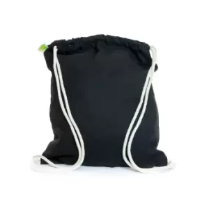 Image of United Bag Store Organic Cotton Drawstring Bag (One Size) (Black)