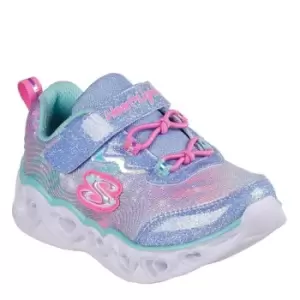 Image of Skechers Bow Bungee & Strap Sneaker - Blue