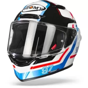 Image of Suomy Track 1 Ninety Seven White Blue Full Face Helmet L