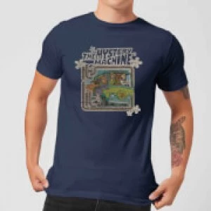 Image of Scooby Doo Mystery Machine Psychedelic Mens T-Shirt - Navy - M