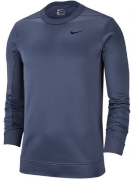 Image of Mens Nike Therma Crew Jumper Thunder