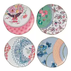 Image of Wedgwood Butterfly Bloom Tidbit Plates, Set of 4