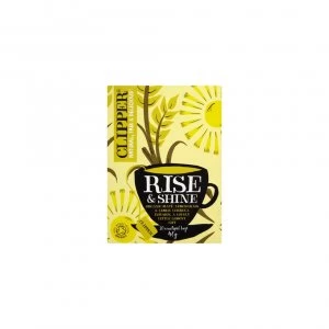 Image of Clipper Rise & Shine Lemongrass & Lemon Verbena Tea 20 Bags x 6