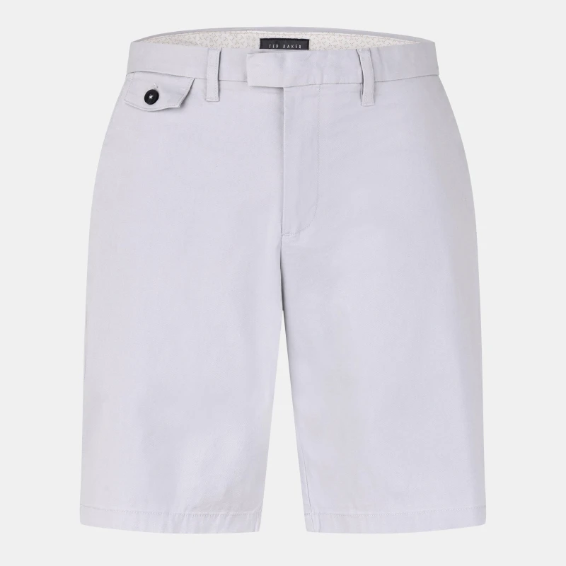 Image of Ted Baker Mens Alscot Chino Shorts Lt-Grey male XS (1)