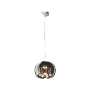 Image of Zumaline Lighting - Zumaline Crystal Pendant Ceiling Light, Chrome, 3x G9