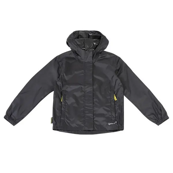 Image of Gelert Gelert Lightweight Packaway Rain Jacket - Black 7 - 8 Years