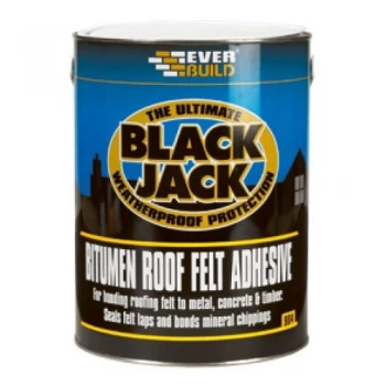 Image of Everbuild 904 Black Jack Bitumen Roof Felt Adhesive - 2.5 Litres