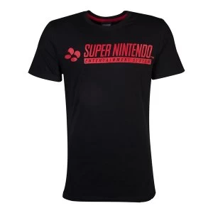 Image of Nintendo - Snes Logo Mens X-Large T-Shirt - Black