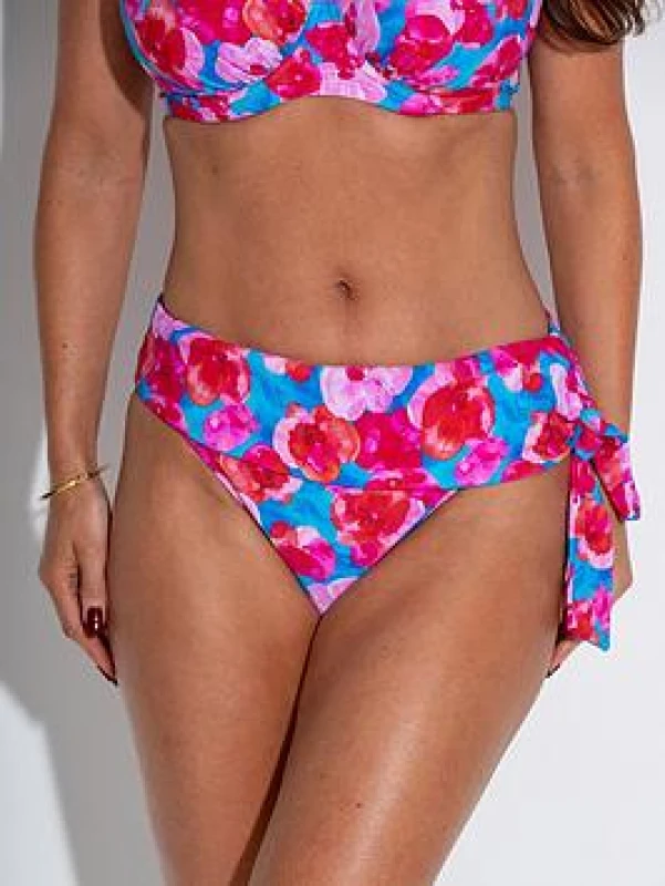 Image of Pour Moi? Marrakesh Tie Foldover Brief Blue/Pink - Pour Moi? - Size: 12 Blue/Pink Female 12 XY76602