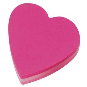 Image of Post-it Notes 70 x 70mm Heart Pink Pack of 12 2007H