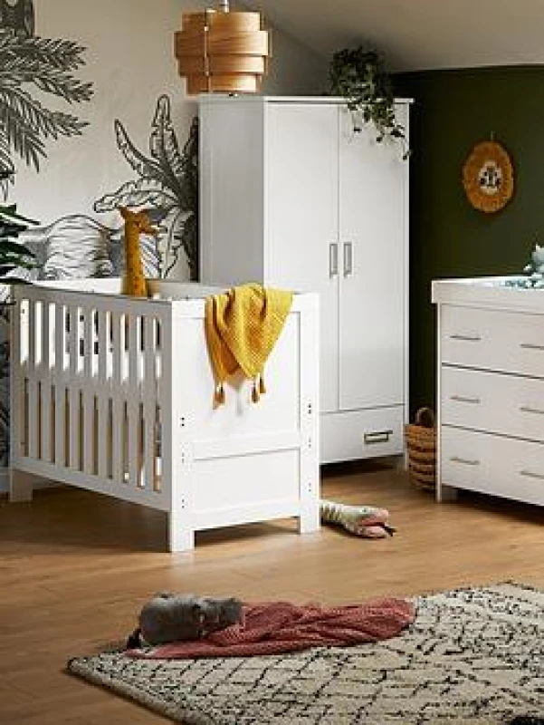 Image of Obaby Nika Mini 3 Piece Room Set - White Wash Nursery One Size White 42964301000