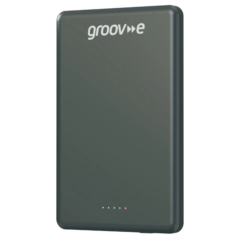 Image of Groov-e 5000mAh Portable Magnetic Wireless Charger Silver unisex one size