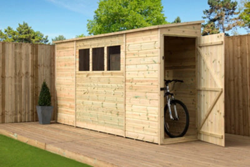 Image of Empire Sheds Empire 2800 Pent 9X3 Pressure Treated Tongue And Groove Wooden Garden Shed Door Right Side Panel (9' X 3' / 9ft X 3ft) (9X3)