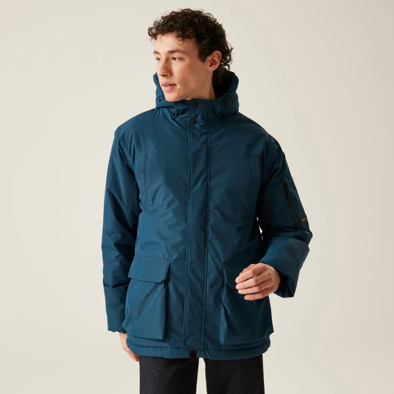 Image of Regatta Regatta Men 'Volter' Heated Jacket in Dark Blue Size: large Dark Blue L Male 5063019771601