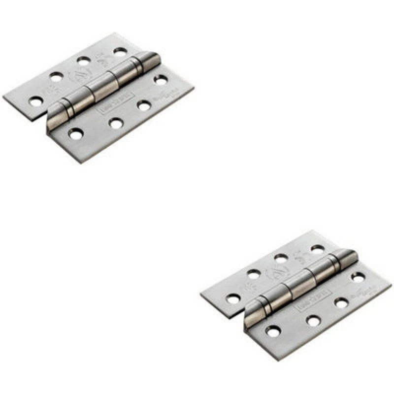 Image of Loops 2x PAIR 102 x 76 x 3mm 13 Ball Bearing Hinge Stainless Steel Interior Door Metallics unisex