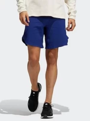 Image of adidas Primeblue Always Om Yoga Shorts, Blue, Size S, Men