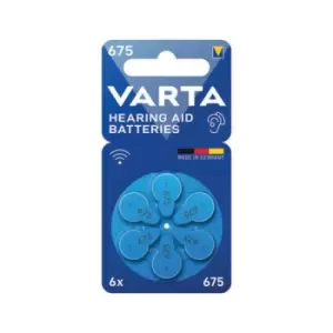 Image of Varta Hearing Aid Batteries 675 (Pack of 6) 24600101416