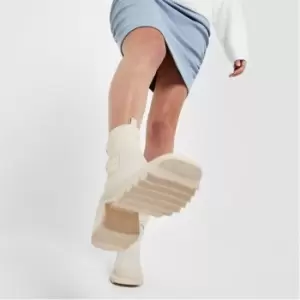 Image of Missguided Jagged Sole Zip Ankle Boots - Cream