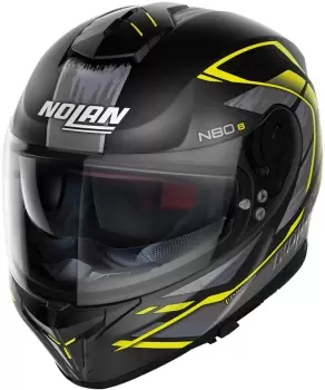 Image of Nolan N80-8 Thunderbolt N-Com Helmet, black-yellow, Size L 62, black-yellow, Size L 62
