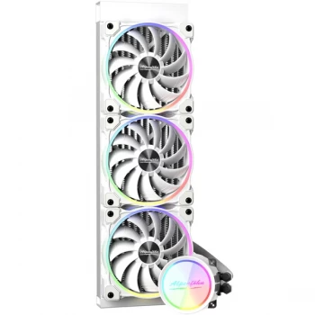 Image of Alpenfohn Glacier Water 360 White High Speed ARGB CPU Water Cooler - 360mm