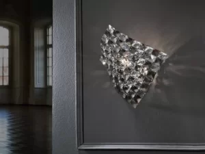 Image of Sat 1 Light Crystal Wall Lamp Chrome, G9