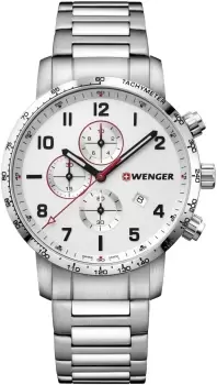 Image of Wenger Watch Attitude Vertical Chrono Mens - Silver