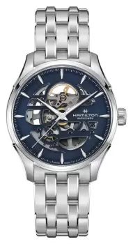 Image of Hamilton H42535141 Jazzmaster Skeleton Automatic (40mm) Blue Watch