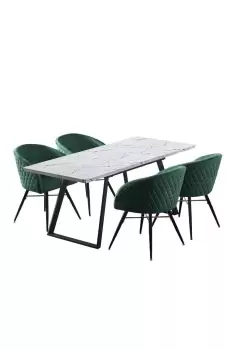 Image of 'Vittorio Toga' LUX Dining Set with a Table & Chairs Set of 4