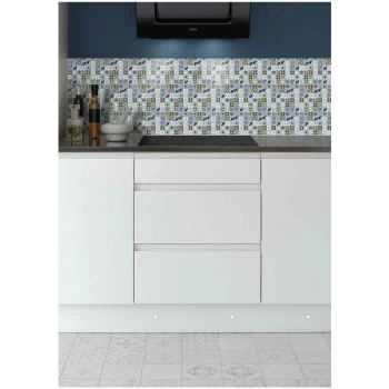 Image of Geo Moroccan Bright Self-Adhesive Mosaic Tile Sheet 300mm x 300mm - Blue/Multi - Mosaic Warehouse