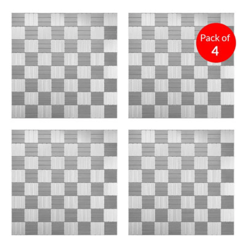 Image of Ener-J Linear Glow Peel And Stick Aluminum Tile Size:300 X 300 X 4mm (Pack Of 4)