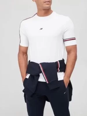 Image of Tommy Sport Tommy Hilfiger Sport Tape Seasonal Tee, White, Size S, Men