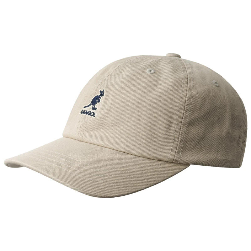 Image of Kangol Adults Washed Baseball Cap Beige unisex One Size
