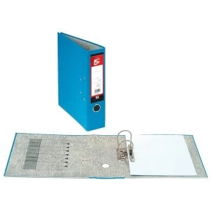 Image of 5 Star Lever Arch File 70mm Spine Foolscap Blue Pack 10