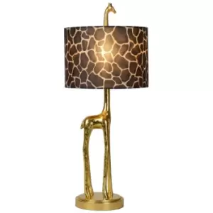 Image of Lucide EXTRAVAGANZA MISS TALL - Table Lamp - Ø25cm - 1xE27 - Matt Gold, Brass
